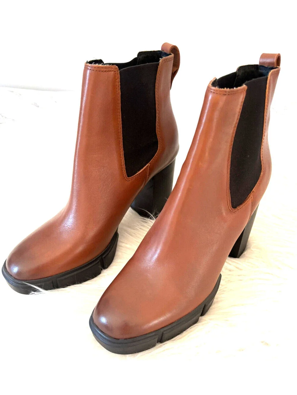 Steve Madden Women's Revised Fashion Booties Cognac Size 11M
